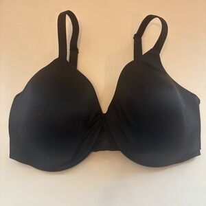 Bali Black T-Shirt Bra 36DD 3W11/3811 Hook & Eye‎ Closure, Underwire, Adj Straps